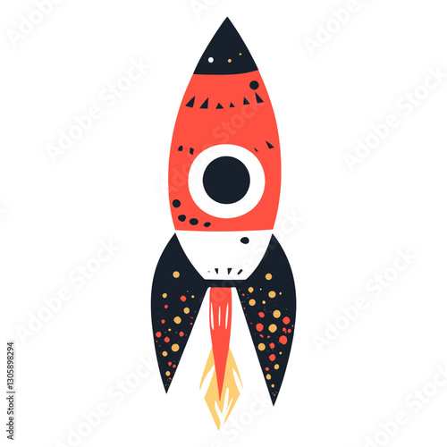 Red rockets illustration outdoors animal vector