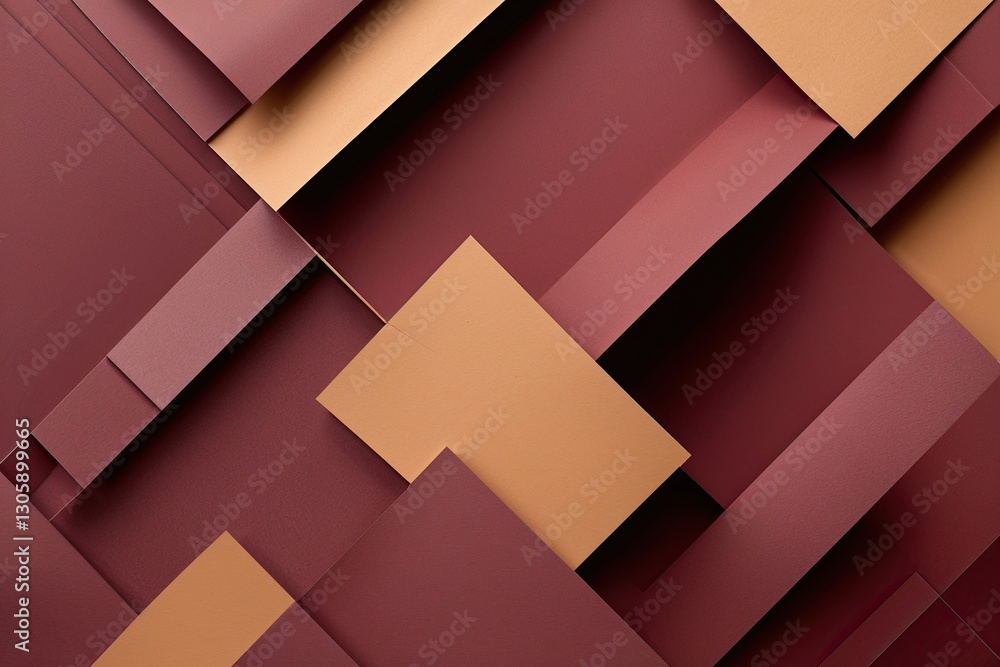 Crisp Geometric Paper Overlay in Soft Caramel Burgundy Sleek Abstract Design Patterns Crisp Geometric Paper Overlay in Soft Caramel Burgundy Sleek Abstract Design Patterns