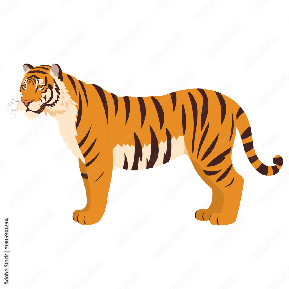 Obraz premium Tiger tiger illustration animal vector