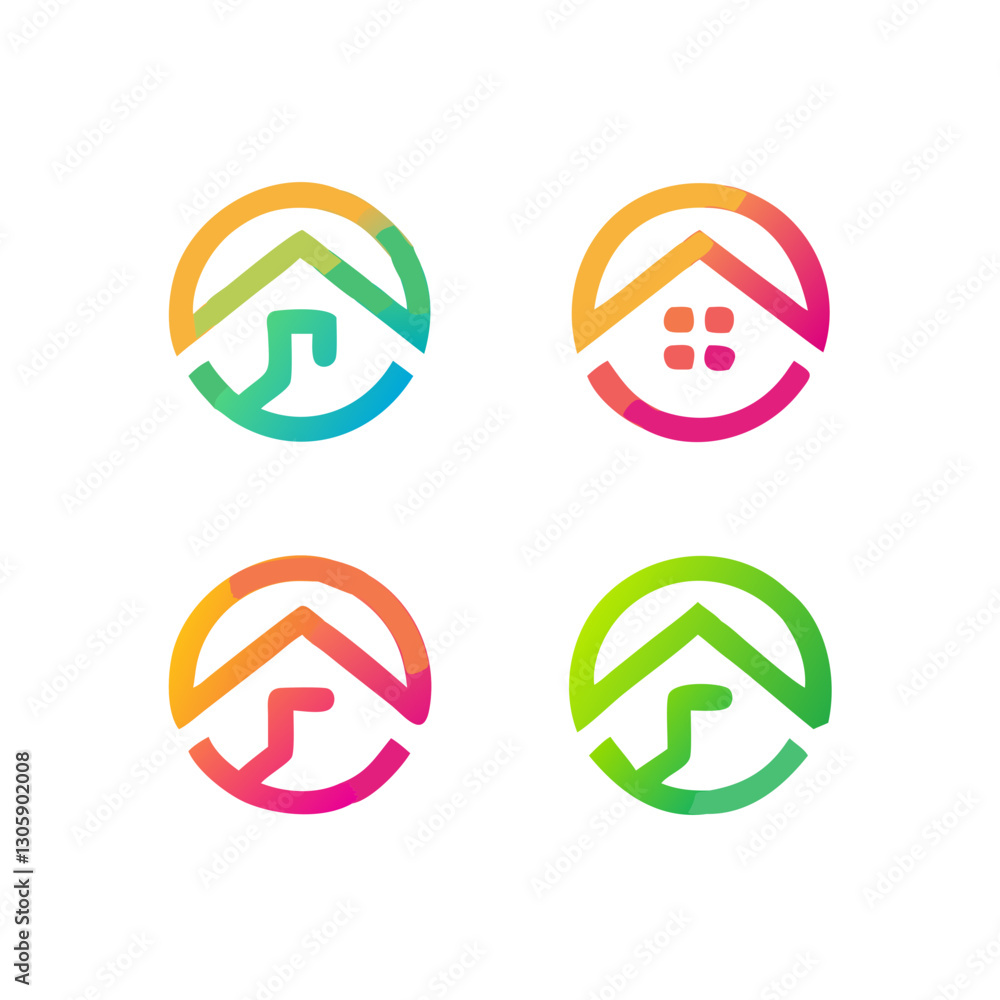 Obraz premium Home button icons set. Home page icon. Simple house symbols. Building icon. Vector illustration. House icons set. Isolated outline house pictogram. Transparent estate symbol. Home sign in black. Real 