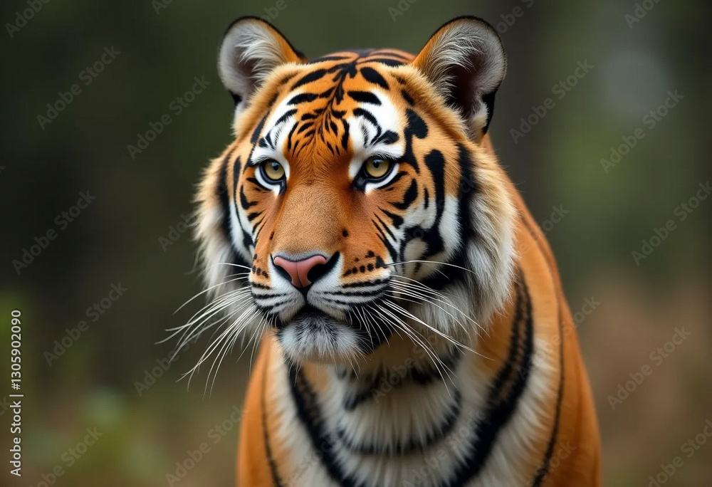 Obraz premium 迫力のある虎のAI生成画像