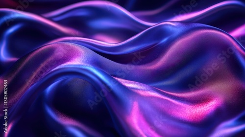 Wallpaper Mural Vibrant Silky Waves in Deep Blue and Purple Tones of Elegance Torontodigital.ca