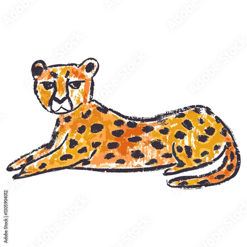 Cheetah illustration wildlife drawing vector