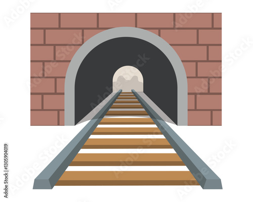 Railroad tunnel for train entrance