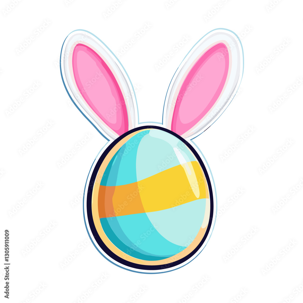 Fototapeta premium Easter egg illustration pastel easter vector