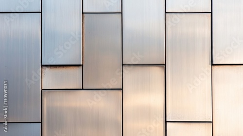 Abstract Metal Panel Texture  Geometric Steel Background  Modern Design