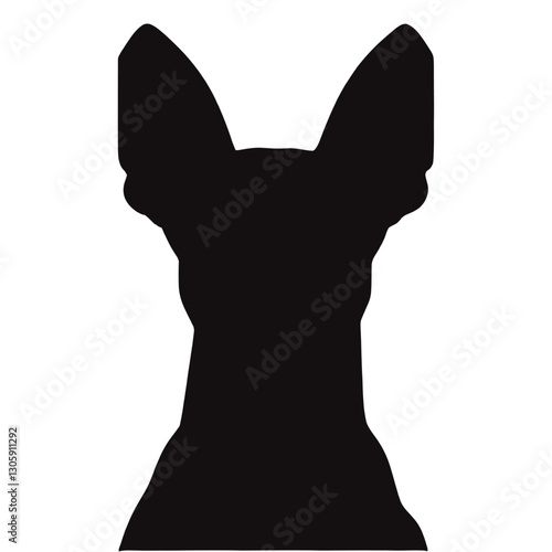 Collection portrait Airedale Terrier dog silhouette animal pet vector