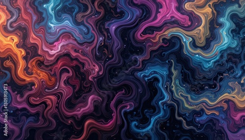 Vibrant abstract swirls digital art graphic design colorful environment artistic viewpoint