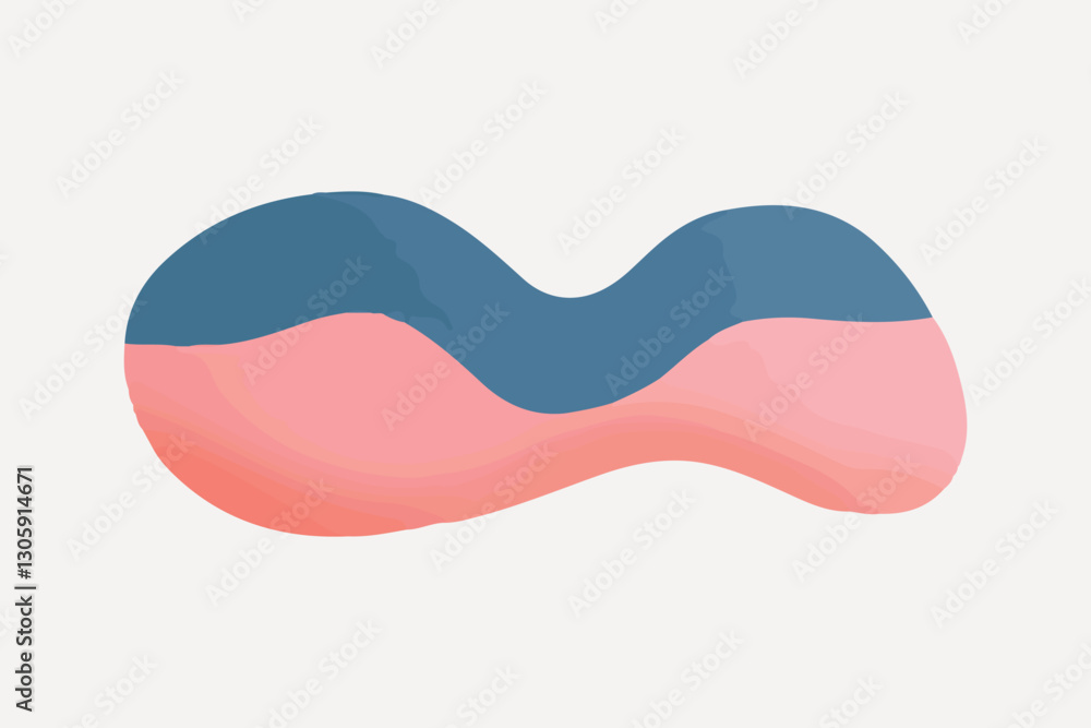 Naklejka premium whimsical abstract shape illustration vector