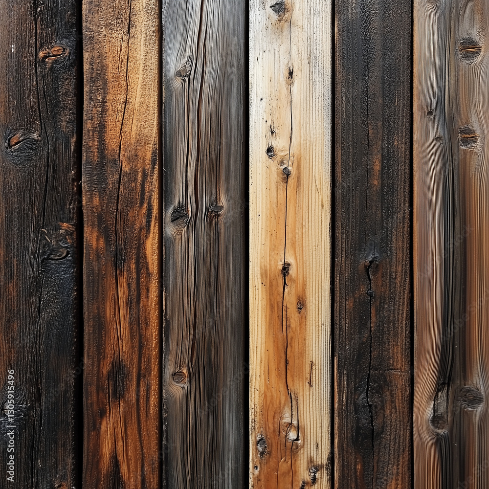 Fototapeta premium Natural Textures: Wooden Planks in Earthy Tones for Rustic Interior Design and Woodworking Projects