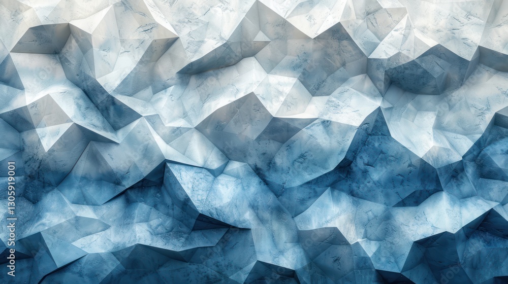 Abstract geometric texture, icy blue, rugged surface background Abstract geometric texture, icy blue, rugged surface background