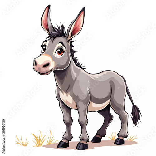 donkey cartoon isolated on white