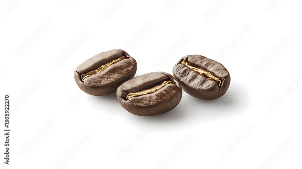 Freshly Roasted Coffee Beans on White Background for Coffee Lovers and Culinary Enthusiasts Freshly Roasted Coffee Beans on White Background for Coffee Lovers and Culinary Enthusiasts