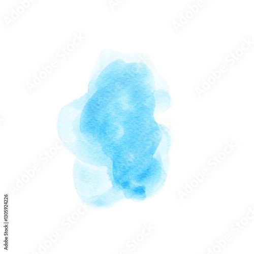a blue ink isolated on white