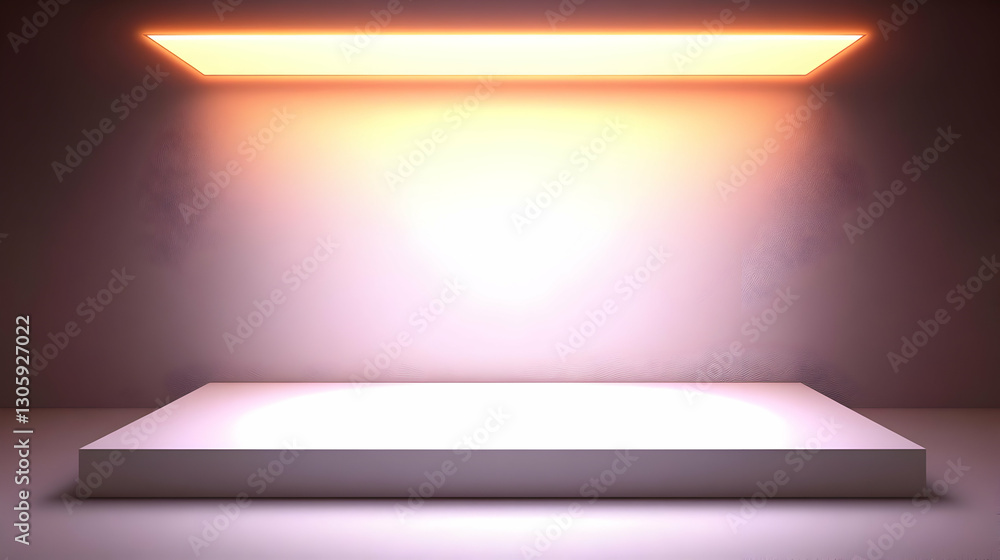 Illuminated platform, studio backdrop Illuminated platform, studio backdrop