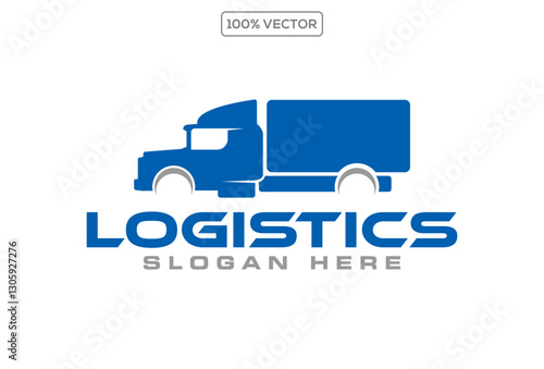 Fast car truck silhouette concept business logo template vector illustration. Speed delivery cargo abstract sign. vector template