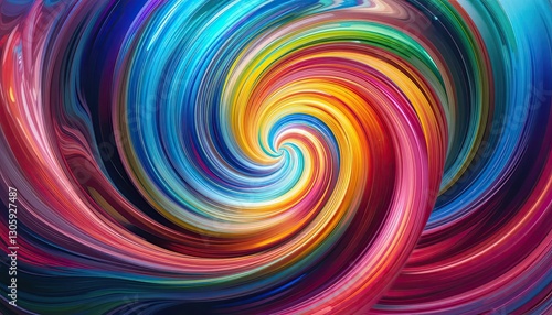 Vibrant color swirl abstract art digital design creative space close-up energy