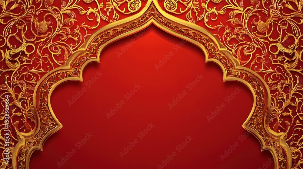 Vector ornate frame with Indian or arabesque motif. Template for Indian, Arabic wedding invitations, oriental holidays. Copy space. , 32k Resolution Vector ornate frame with Indian or arabesque motif. Template for Indian, Arabic wedding invitations, oriental holidays. Copy space. , 32k Resolution