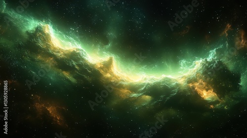 Glowing Nebula in Cosmic Space