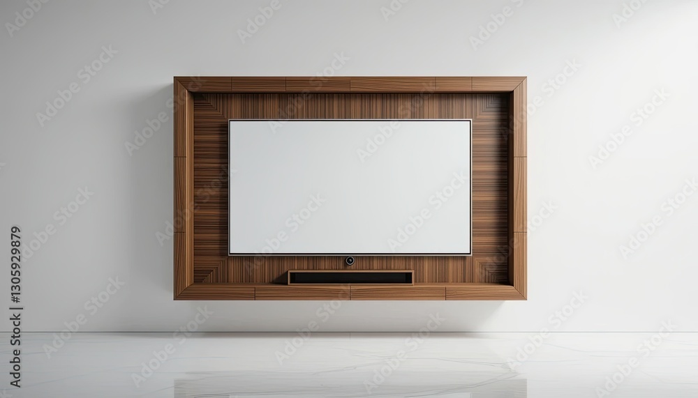 Modern television design living room interior minimalist front view aesthetic appeal