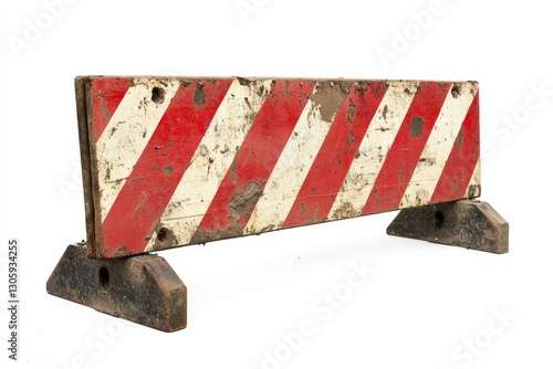 Dirty Construction Barrier Isolated photo