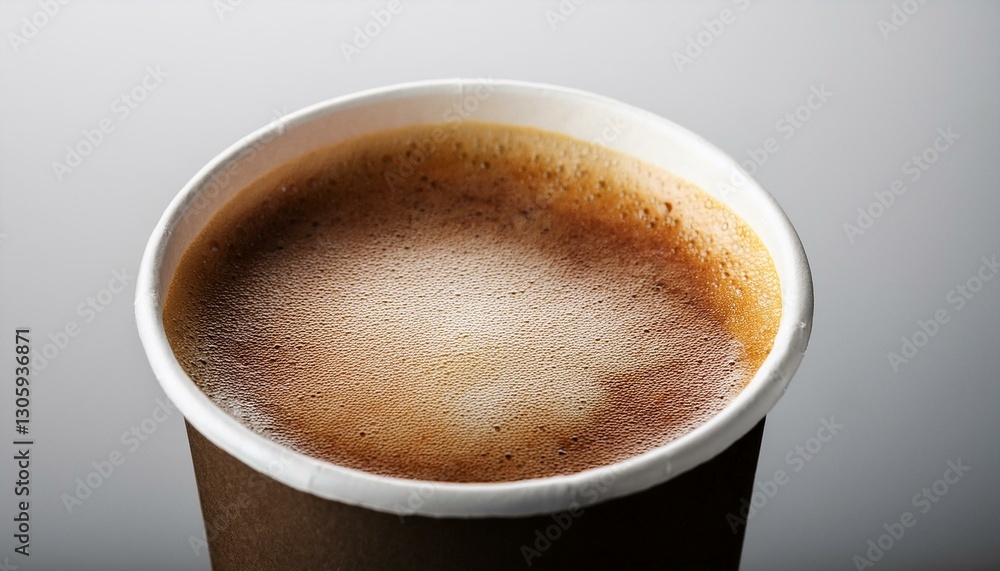coffee foam in a disposable cup coffee foam in a disposable cup