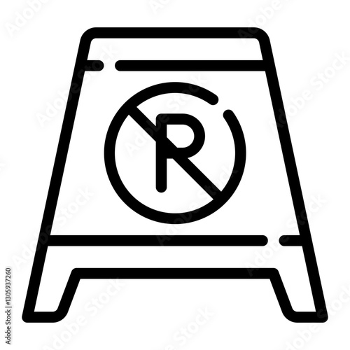 no parking line icon
