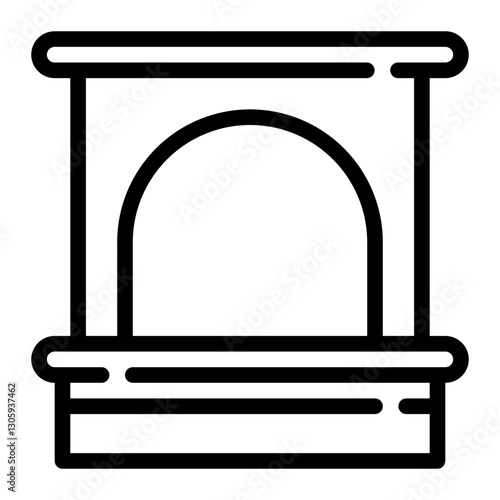 ticket office line icon