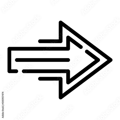 turn right line icon