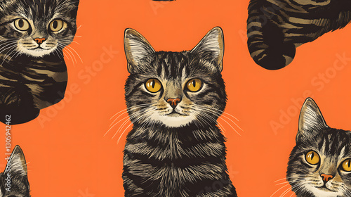 Striped cat pattern
