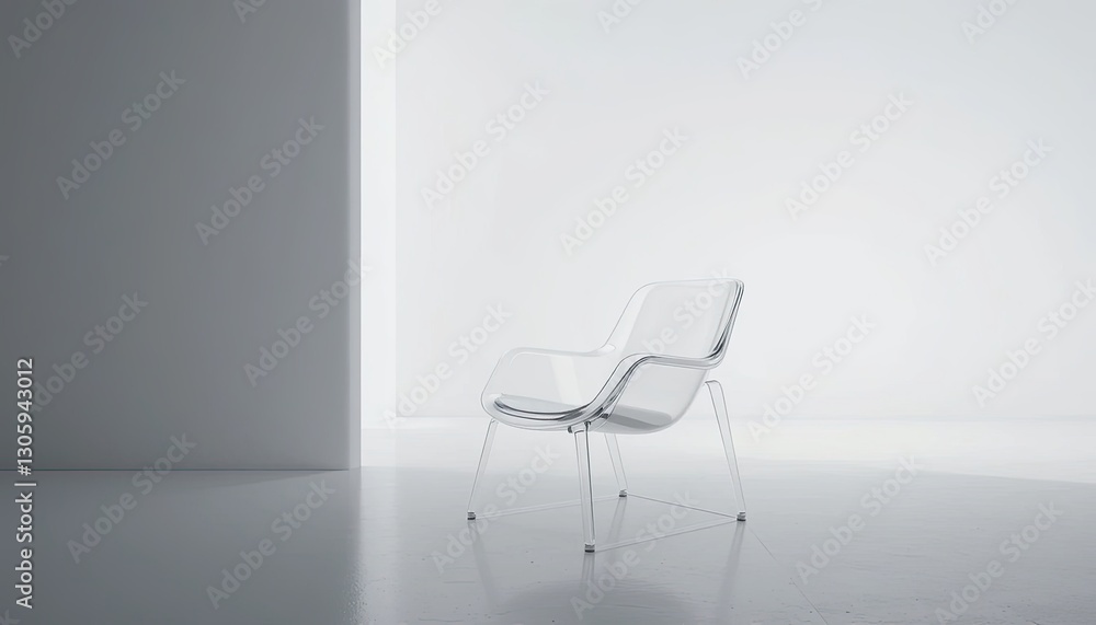 Elegant transparent chair for minimalist interiors Elegant transparent chair for minimalist interiors