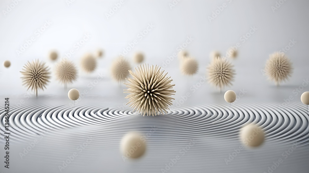 Fototapeta premium and dynamic image showcasing a ferrofluid sculpture with organic magnetic spikes and flowing shimmering metallic textures