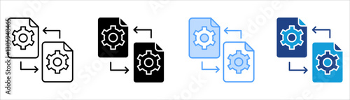 Exchange Icon Set Multiple Style Collection
