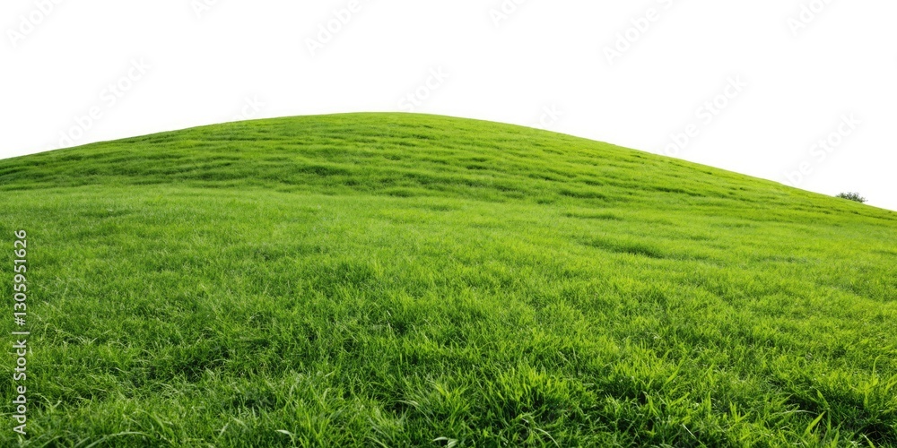 Obraz premium Lush Green Hills, Rolling Grass Landscape, Isolated Background, Nature Photography, Grassy Hills, Green Hills Background, Hilly Landscape