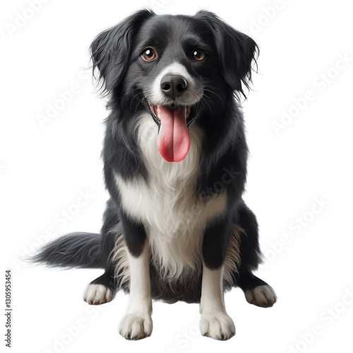 dog portrait isolated on transparent background, png photo