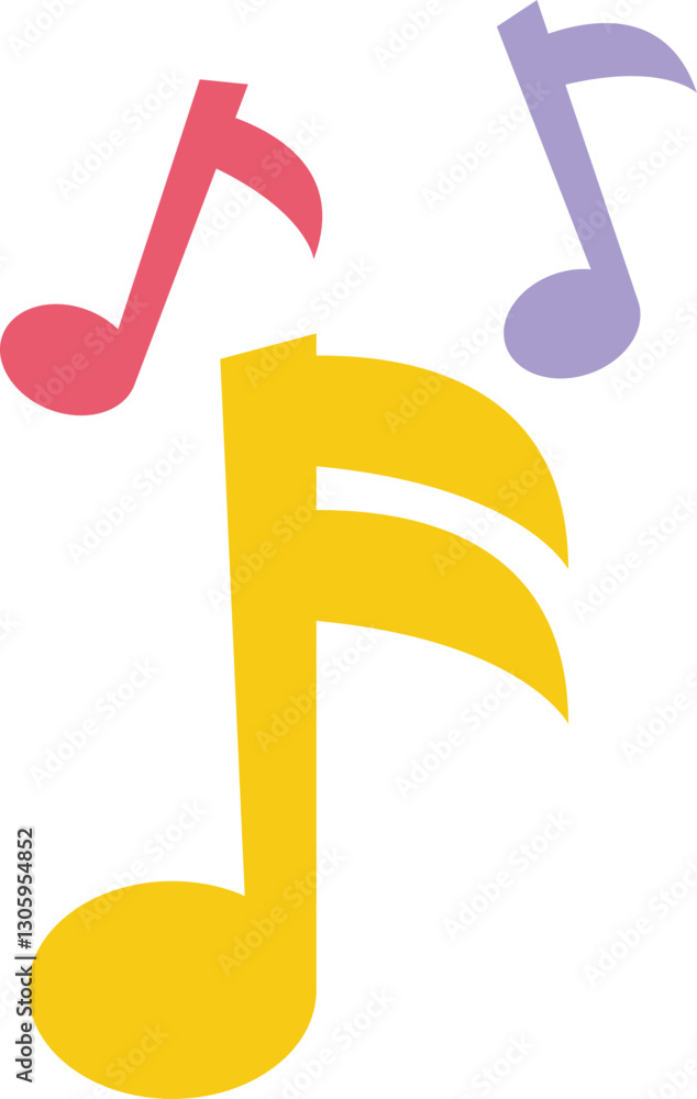 Obraz premium Musical Key Note Element Set