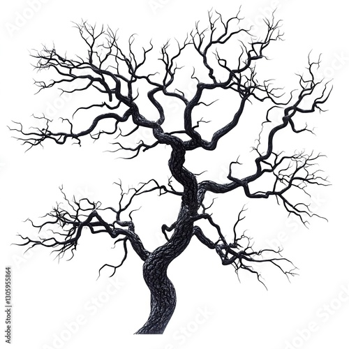 Wallpaper Mural Bare tree winter silhouette, nature background, design element Torontodigital.ca