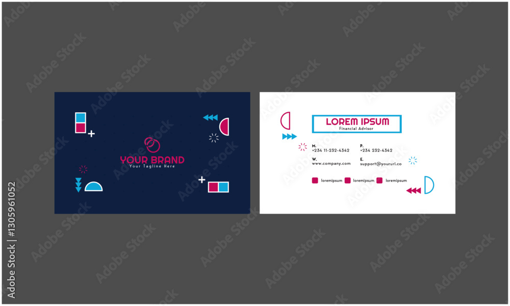 Geometric Shape Card Visit Geometric Shape Card Visit