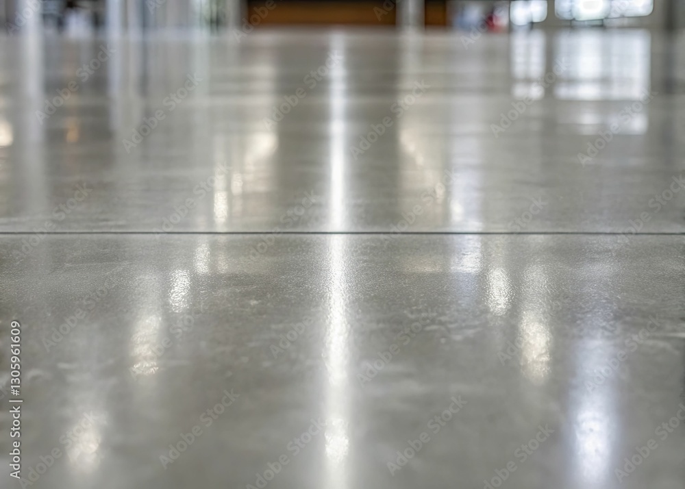 Close-up of polished concrete finish, featuring smooth textures and subtle reflections for a modern aesthetic. Close-up of polished concrete finish, featuring smooth textures and subtle reflections for a modern aesthetic.