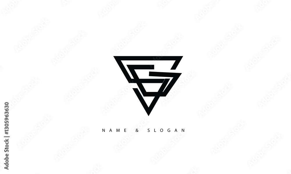 GS, SG, G, S Abstract Letters Logo Monogram GS, SG, G, S Abstract Letters Logo Monogram