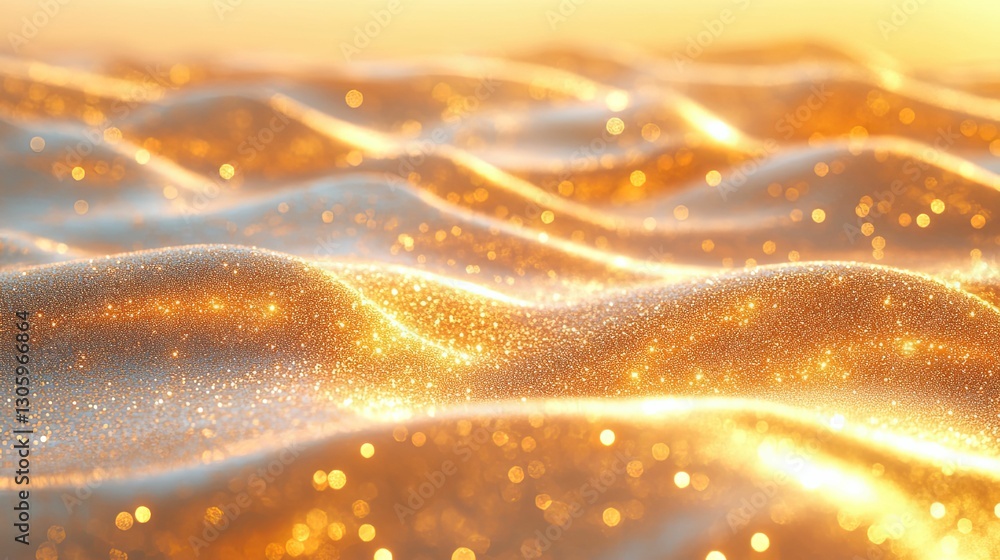 Golden Glittering Waves Of Sparkling Light Golden Glittering Waves Of Sparkling Light