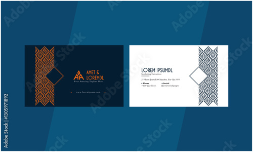 Graphic Design Geometric Card Visit