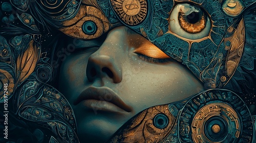 Dreamy, Machine-Woman Portrait