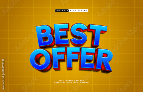 best offer editable text effect with a deal and promo text effect