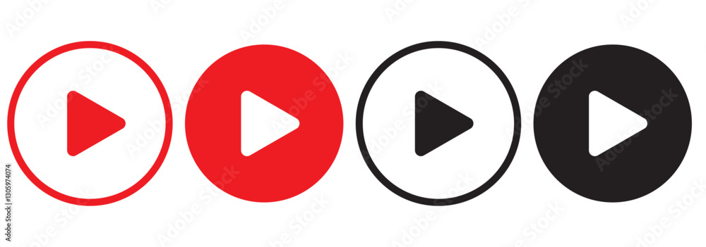 Play video sign or button vector. Transparent Play button isolated on transparent background. Vector Play video sign or button vector. Transparent Play button isolated on transparent background. Vector