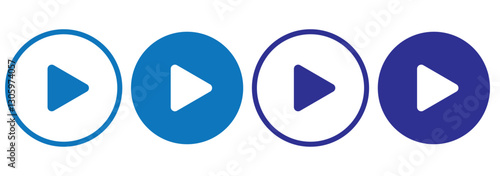 Free Download Play video sign or button vector. Transparent Play button isolated on transparent background. Vector - GFXLoad