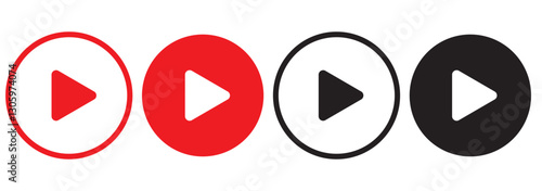 Free Download Play video sign or button vector. Transparent Play button isolated on transparent background. Vector - GFXLoad