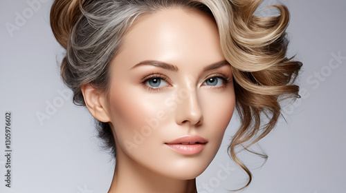 Longevity through glamorous renewal in skin care, focusing on hairstyles to lessen aging signs.
