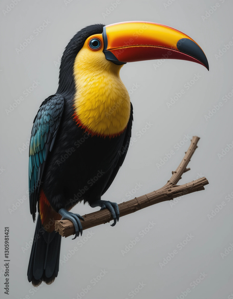 Fototapeta premium Vibrant Beauty: The Bold Colors and Charisma of Toucans