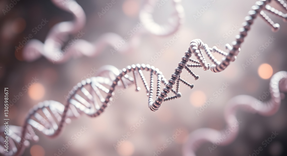 A hyper-realistic visual representation of DNA molecules in a surreal dreamlike style with soft pastel colors fantastical, created by generative ai A hyper-realistic visual representation of DNA molecules in a surreal dreamlike style with soft pastel colors fantastical, created by generative ai